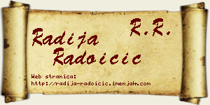 Radija Radoičić vizit kartica